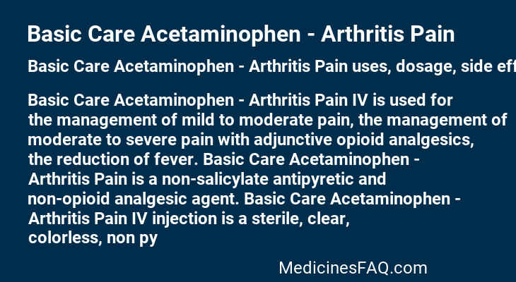 Basic Care Acetaminophen - Arthritis Pain