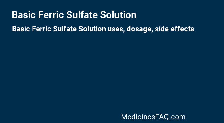 Basic Ferric Sulfate Solution