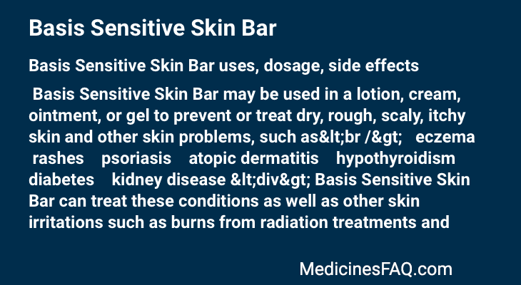 Basis Sensitive Skin Bar