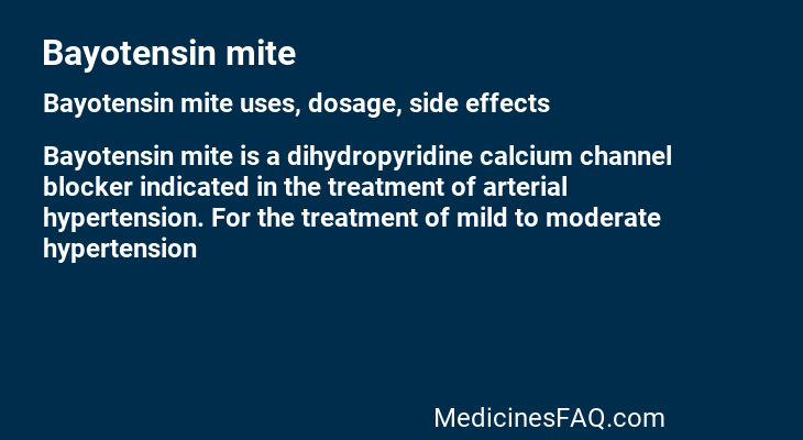 Bayotensin mite