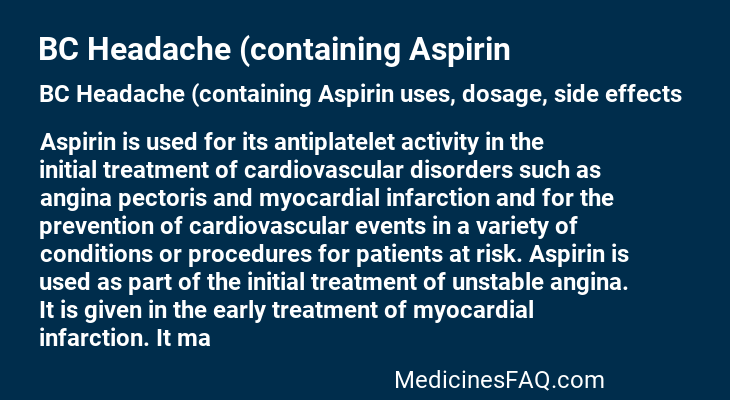 BC Headache (containing Aspirin