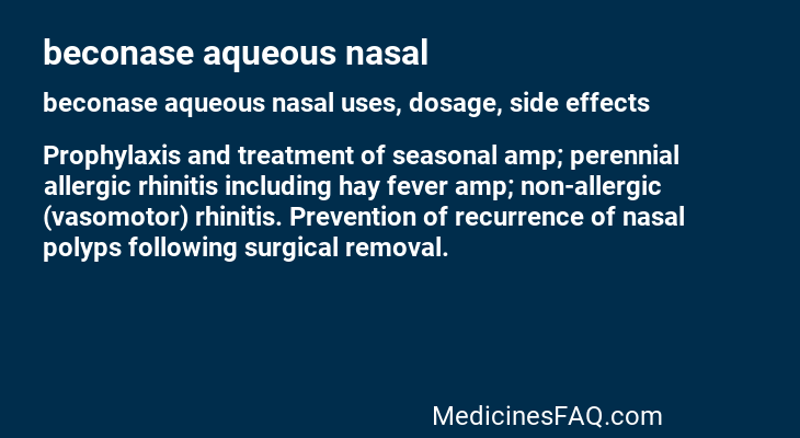 beconase aqueous nasal