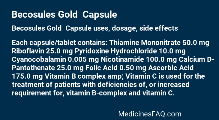 Becosules Gold  Capsule