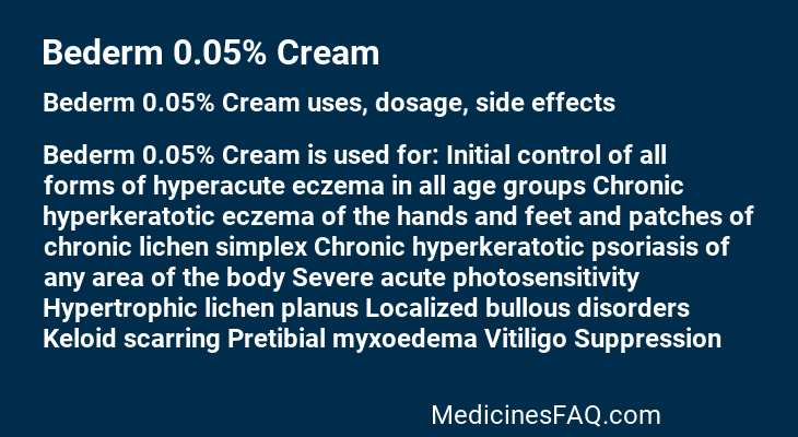 Bederm 0.05% Cream