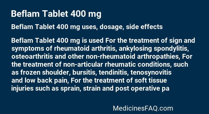 Beflam Tablet 400 mg