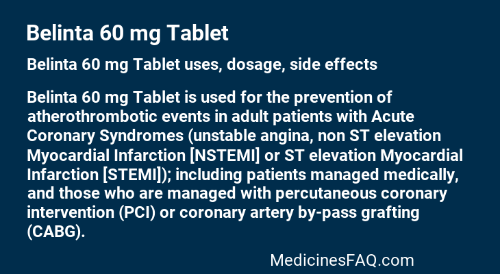 Belinta 60 mg Tablet