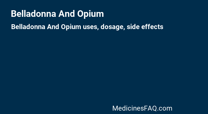 Belladonna And Opium