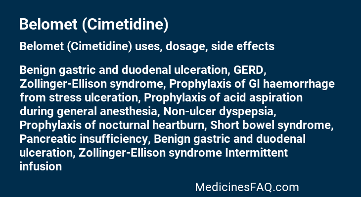 Belomet (Cimetidine)