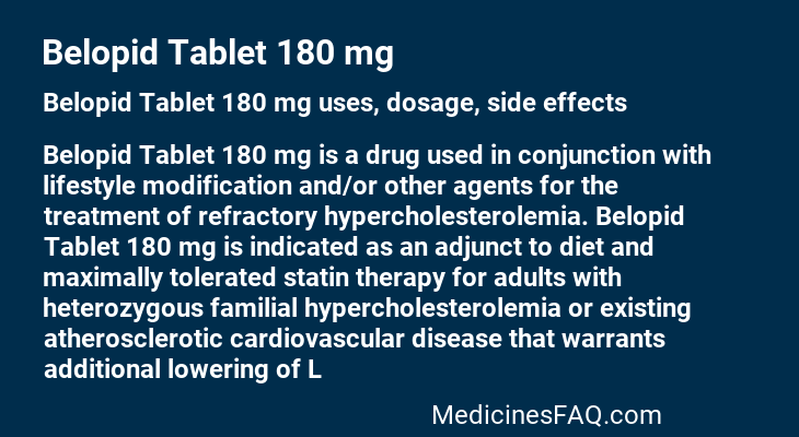 Belopid Tablet 180 mg