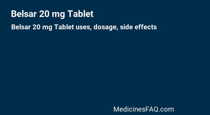 Belsar 20 mg Tablet