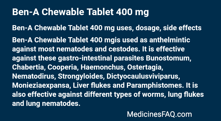 Ben-A Chewable Tablet 400 mg