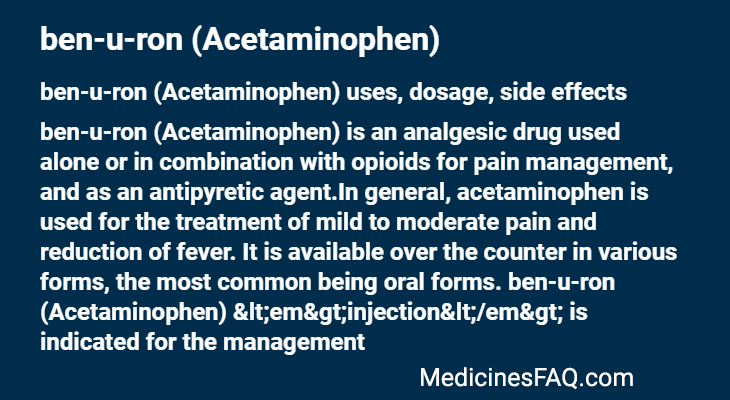 ben-u-ron (Acetaminophen)