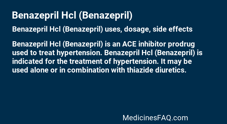 Benazepril Hcl (Benazepril)