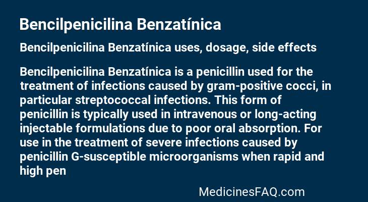 Bencilpenicilina Benzatínica