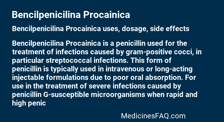 Bencilpenicilina Procainica