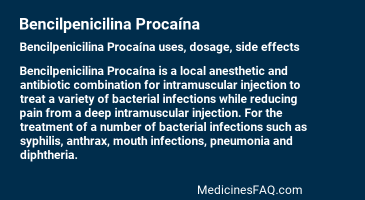 Bencilpenicilina Procaína