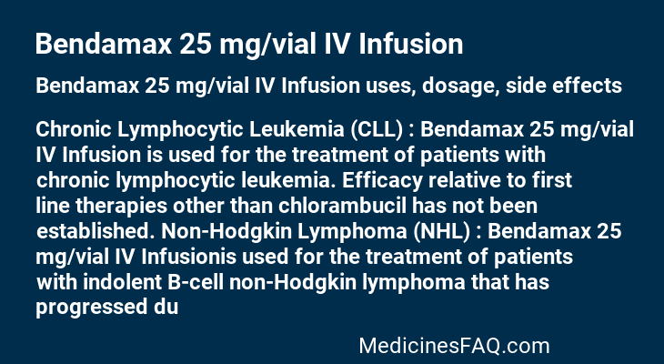 Bendamax 25 mg/vial IV Infusion