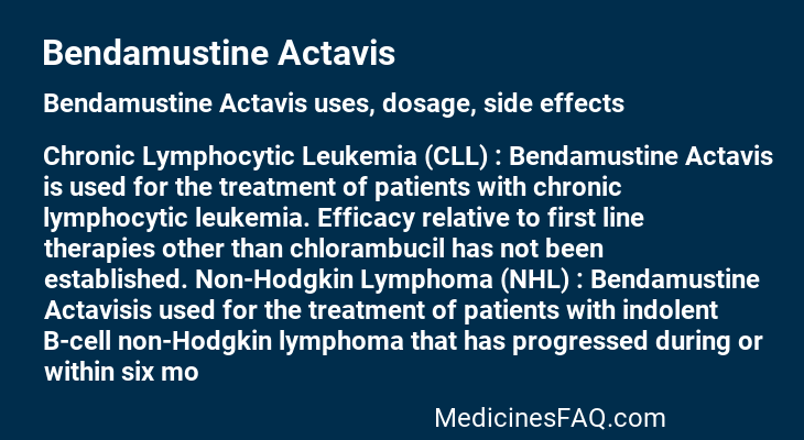 Bendamustine Actavis