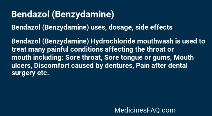 Bendazol (Benzydamine)