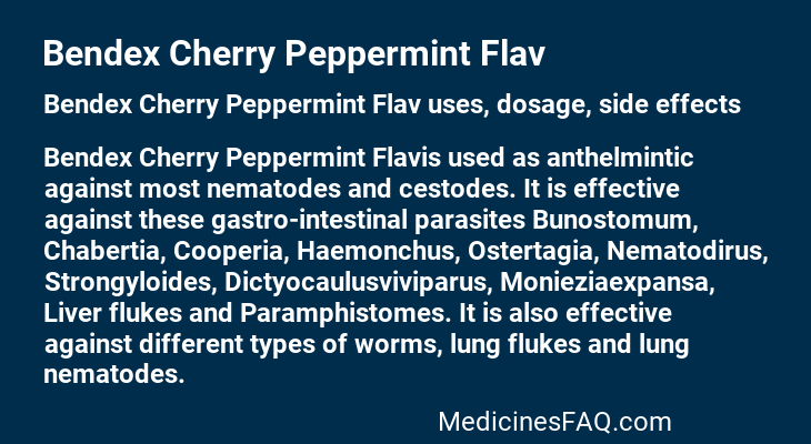 Bendex Cherry Peppermint Flav