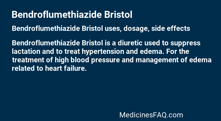 Bendroflumethiazide Bristol