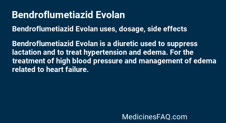 Bendroflumetiazid Evolan