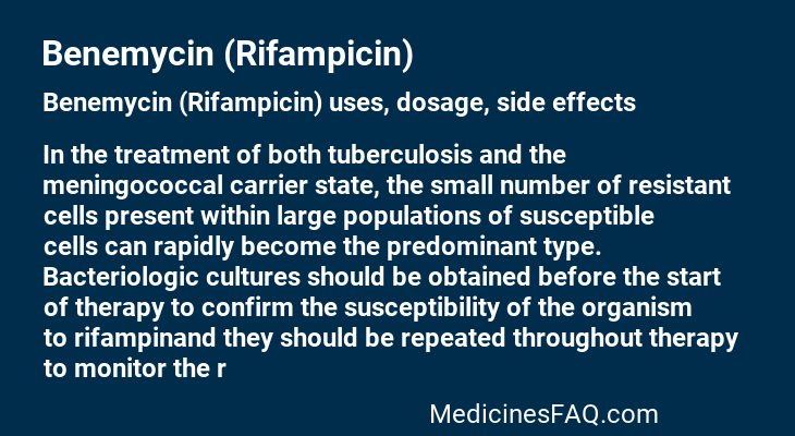 Benemycin (Rifampicin)