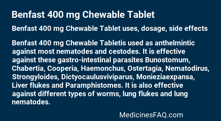 Benfast 400 mg Chewable Tablet