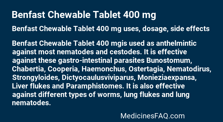 Benfast Chewable Tablet 400 mg