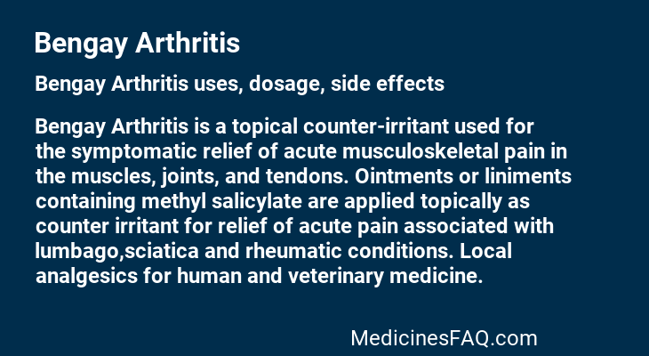 Bengay Arthritis