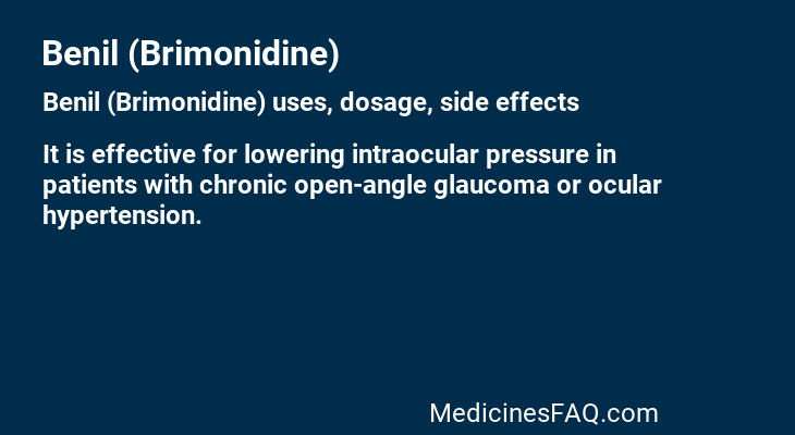 Benil (Brimonidine)