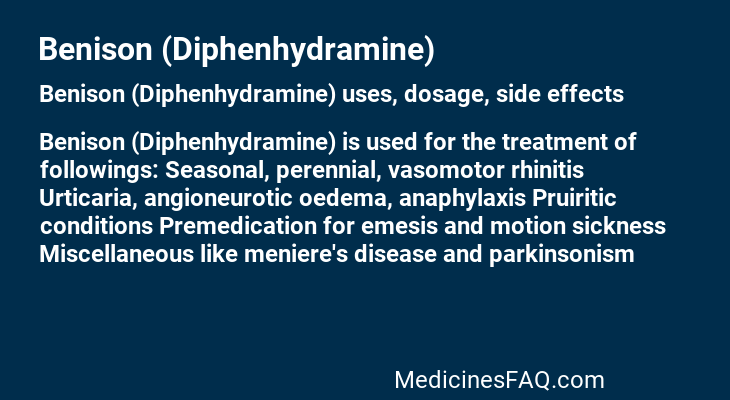 Benison (Diphenhydramine)