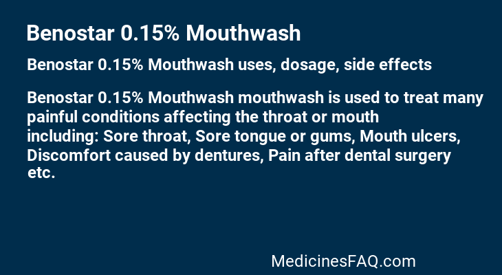 Benostar 0.15% Mouthwash