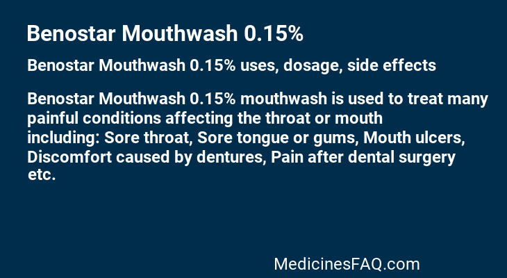 Benostar Mouthwash 0.15%