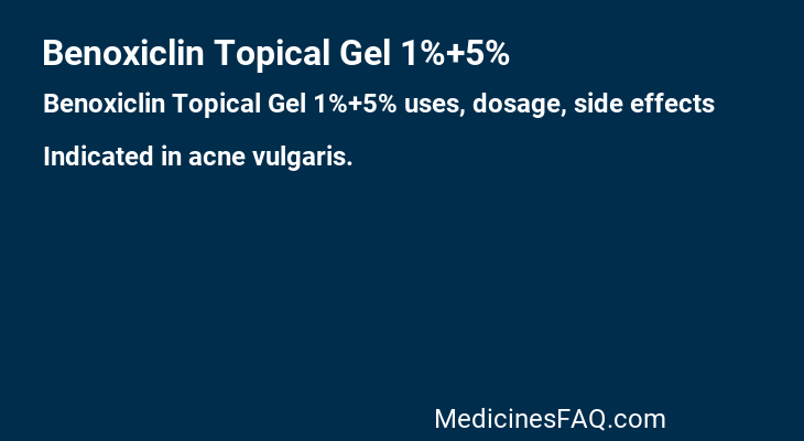 Benoxiclin Topical Gel 1%+5%