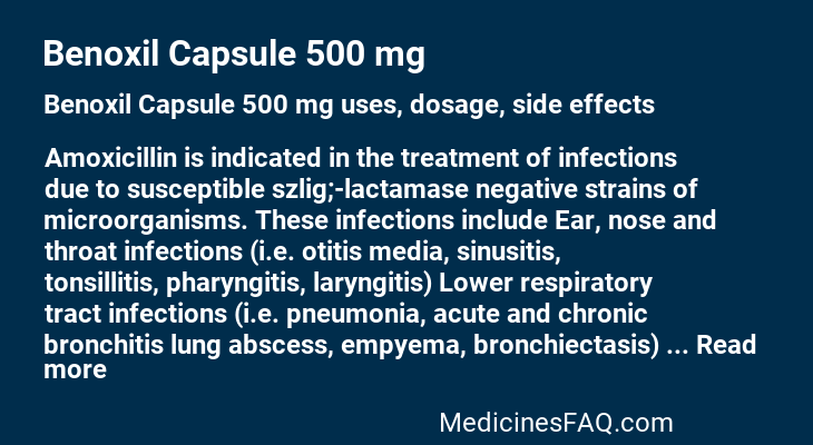Benoxil Capsule 500 mg