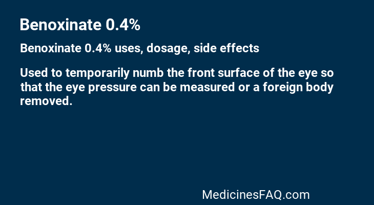 Benoxinate 0.4%