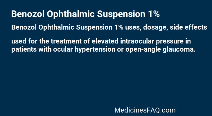 Benozol Ophthalmic Suspension 1%