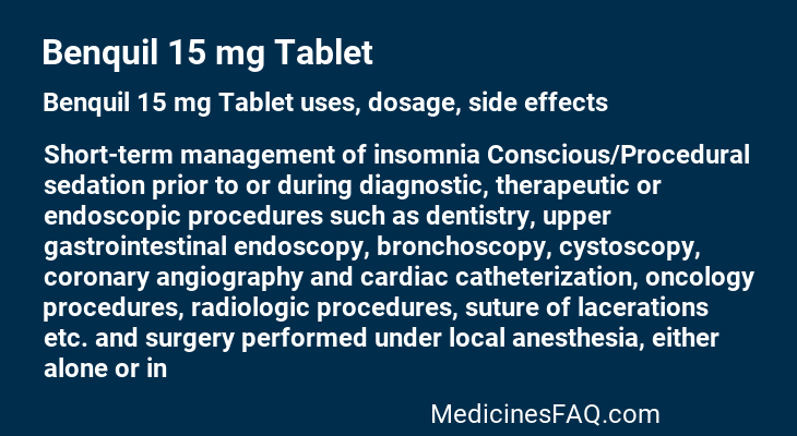 Benquil 15 mg Tablet