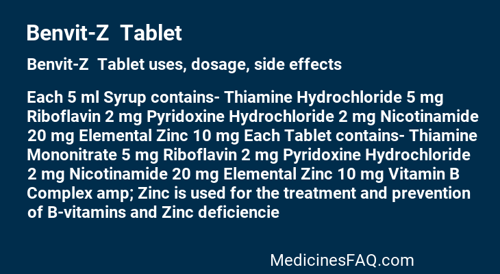 Benvit-Z  Tablet