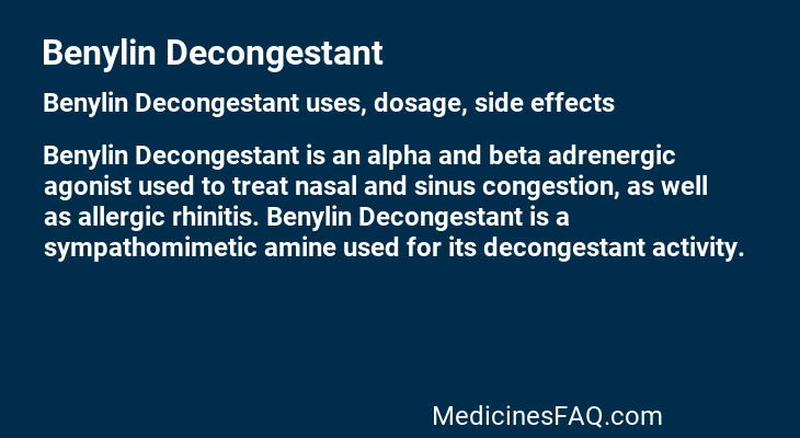 Benylin Decongestant