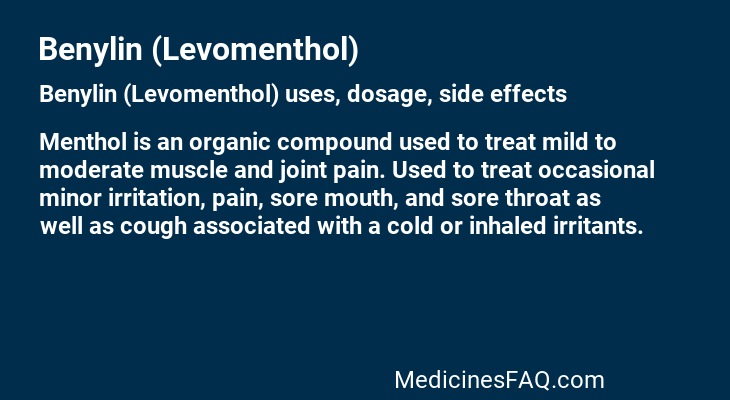 Benylin (Levomenthol)