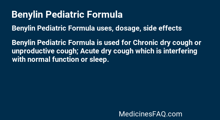 Benylin Pediatric Formula