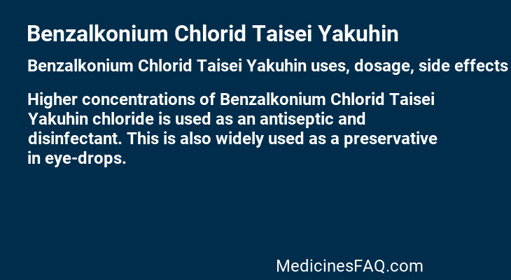 Benzalkonium Chlorid Taisei Yakuhin