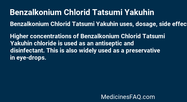 Benzalkonium Chlorid Tatsumi Yakuhin