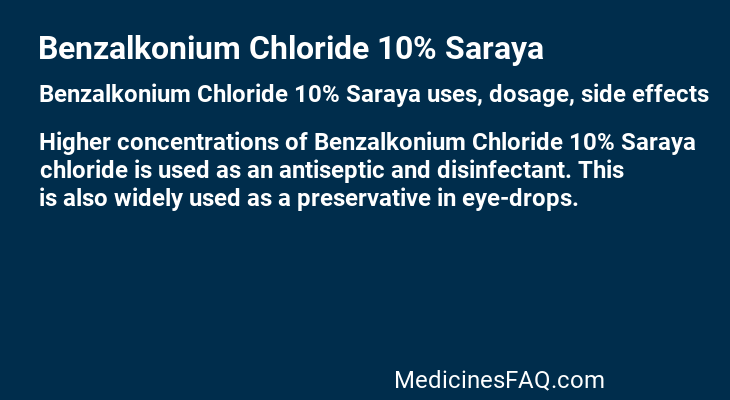 Benzalkonium Chloride 10% Saraya