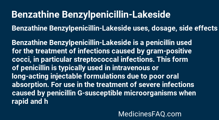 Benzathine Benzylpenicillin-Lakeside