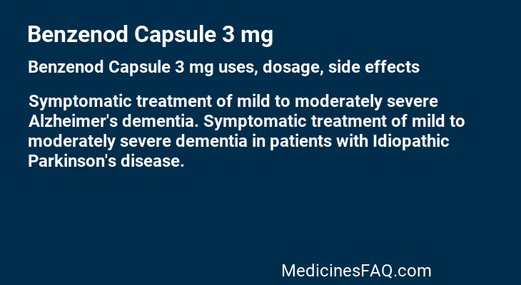 Benzenod Capsule 3 mg