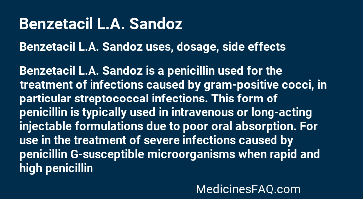 Benzetacil L.A. Sandoz