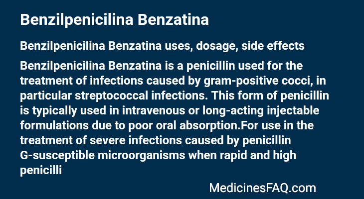 Benzilpenicilina Benzatina